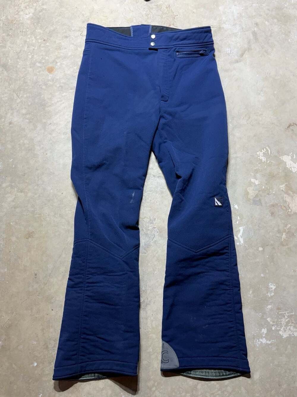 Vintage Serac Style 2823-1 Navy Blue Wool Blend Ski Pants